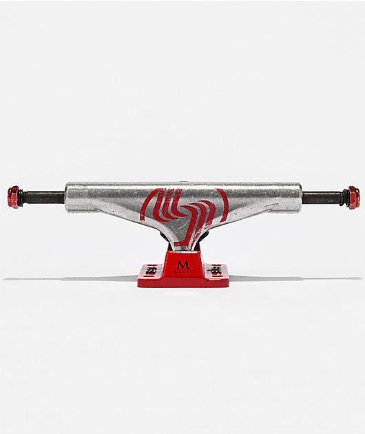 Silver M-Class Hollow 8.25" Raw & Red Skateboard Truck