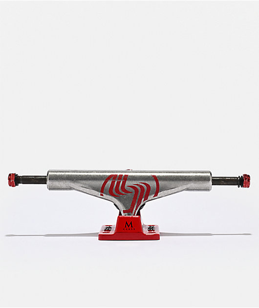 Silver M-Class Hollow 8.5" Raw & Red Skateboard Truck