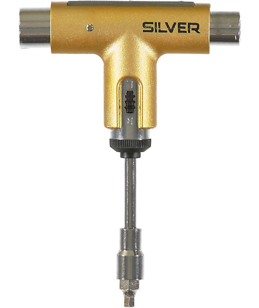 Silver Trucks herramienta de skate dorado
