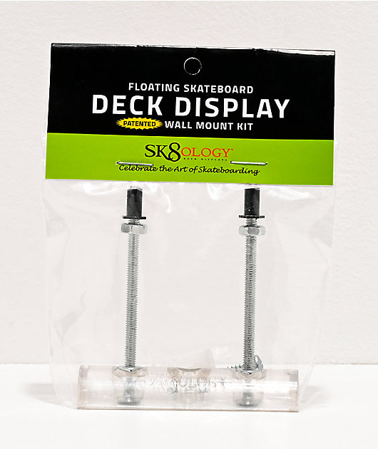 Floating Deck Display Hanger Skateboard Display Wall Mount SHORT BASE 2.5" 