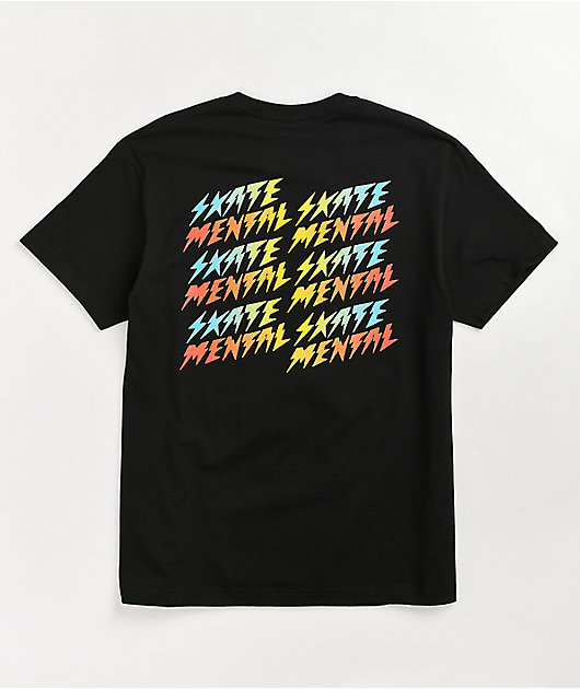 Skate Mental Bolts Black T-Shirt