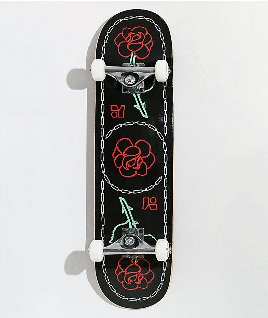 convergencia transmisión pañuelo de papel Skateboard completa Monet Roses Are Red 8.0"