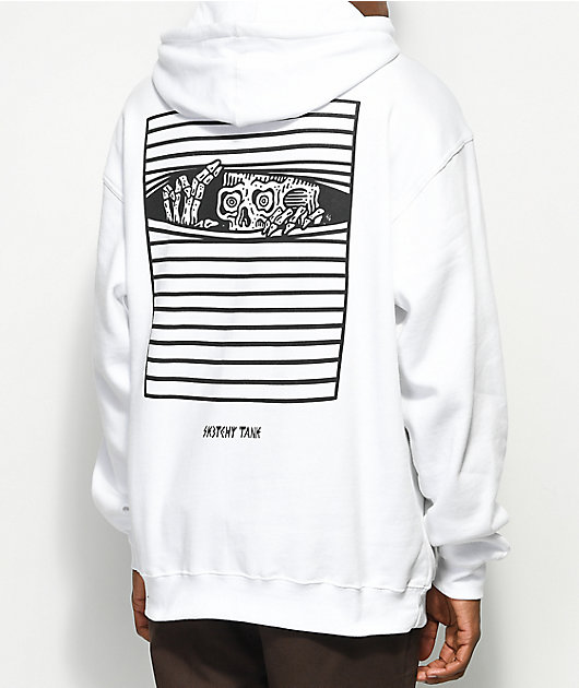 Sketchy tank white hoodie Clearance