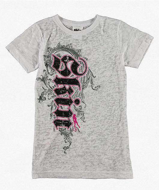Skin Industries Cascade White Crop Burnout T-Shirt