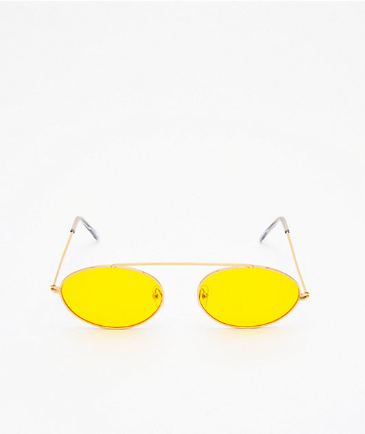 Slam Jam Yellow & Gold Sunglasses