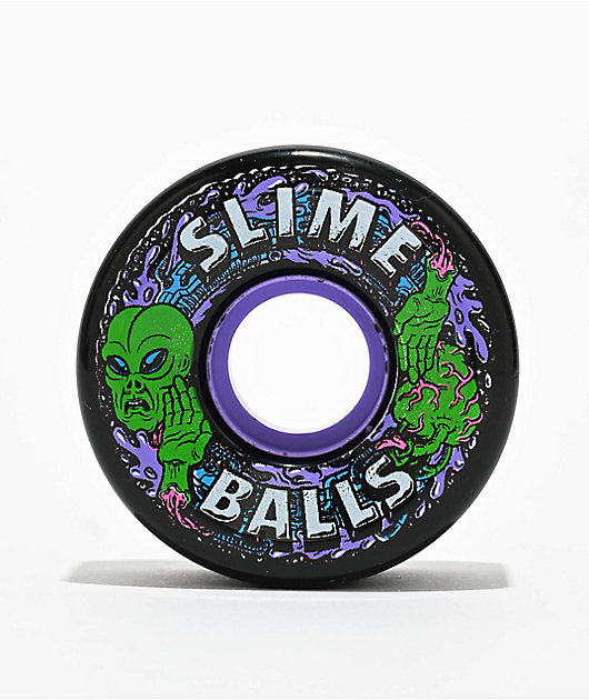 Slime Balls Alien Mini OG 54.5mm 78a Black Cruiser Skateboard