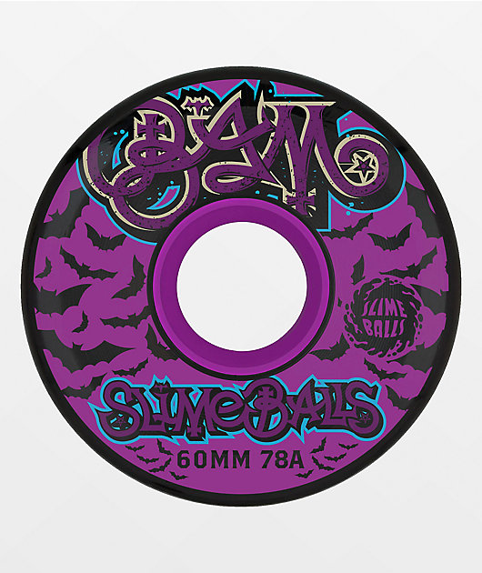 Slime Balls Bam Guest 60mm 78a Black Cruiser Skateboard Wheels