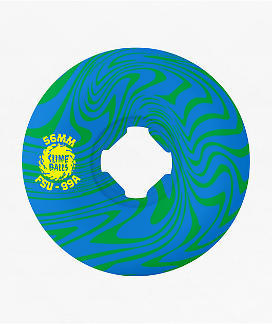 Slime Balls Greyson Vomit Mini 56mm 99a Blue & Green Swirl