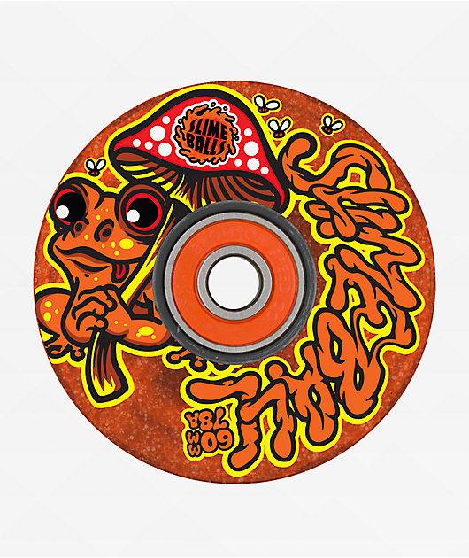 Slime Balls Light Ups LED Frog Trips 66mm 78a Orange Cruiser Skateboard Wheels