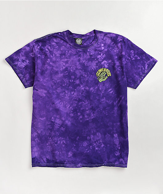 Slime Balls Screaming Hand Purple Tie Dye T-Shirt
