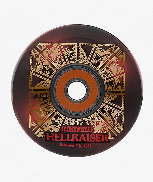 Slime Balls x Hellraiser Light Ups LED Coven 60.5mm 78a Black Cruiser Skateboard Wheels