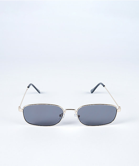 Small Rectangle Black Lens Sunglasses