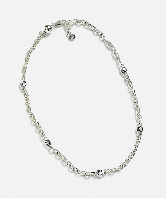 Smiley Cutout Finechain Gold Necklace