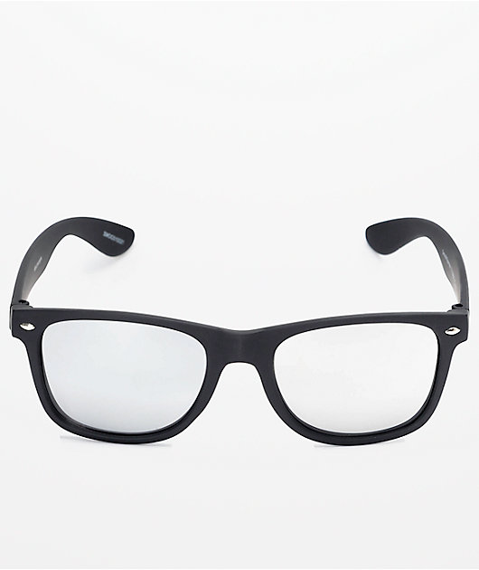 Smooth Operator Black & Silver Mirror Lens Sunglasses
