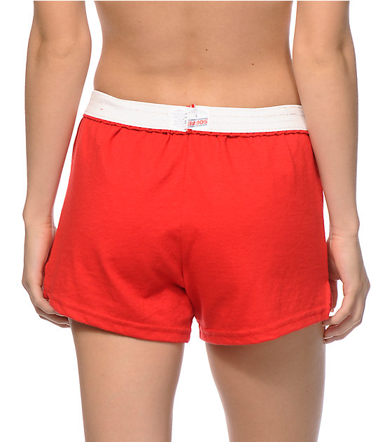 soffe shorts red
