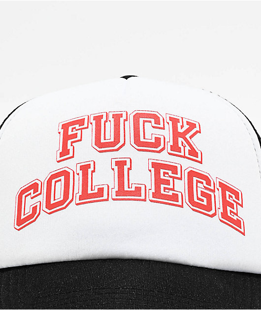 Some Kids Fuck College Black & White Trucker Hat