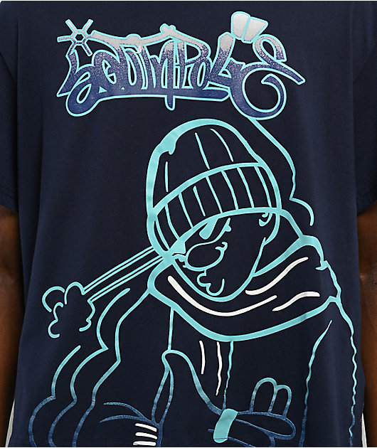 Southpole 125 Navy Boxy Crop T-Shirt | Zumiez
