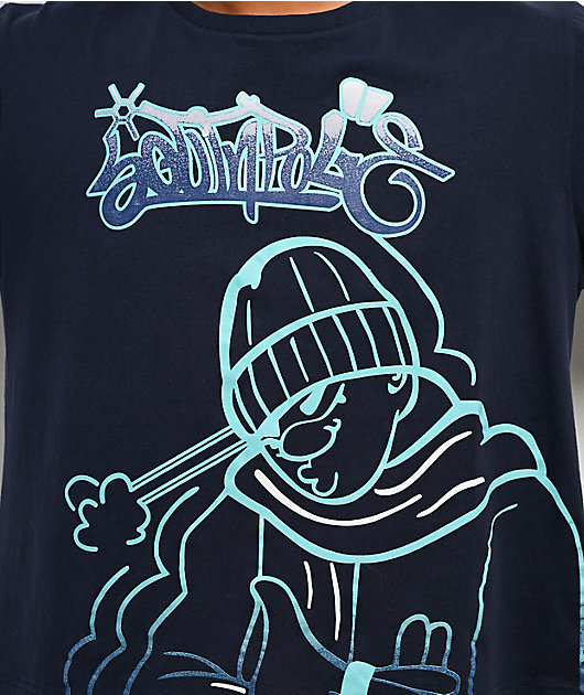 Southpole 125 Navy Boxy Crop T-Shirt