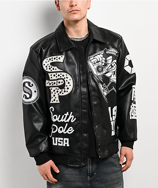 SOUTHPOL スタジャン 　XXL bboy Southpole SP-91 Black Bomber Jacket | Zumiez