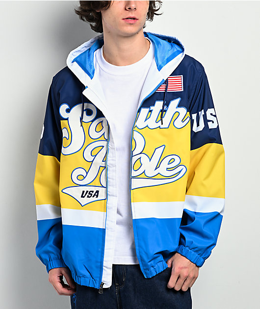 Southpole SP91 Navy & White Windbreaker Jacket | Zumiez