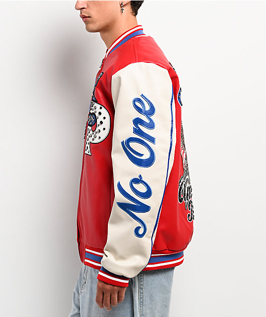 Southpole Stud Eagle Red, White & Blue Bomber Jacket