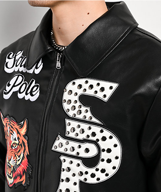 Southpole Stud Tiger Black Bomber Jacket