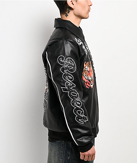 Southpole Stud Tiger Black Bomber Jacket