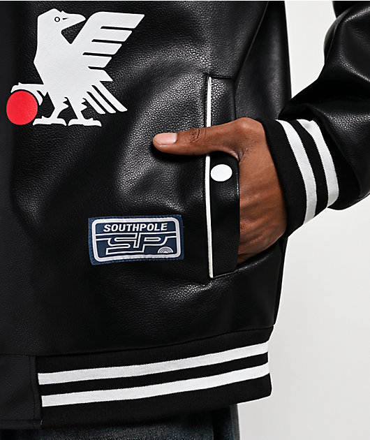 Southpole Varsity Black Bomber Jacket