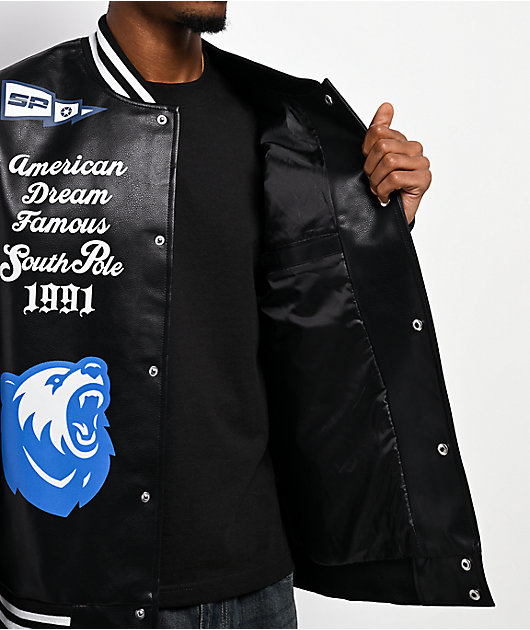 Southpole Varsity Black Bomber Jacket | Zumiez