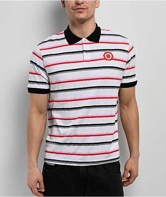 Southpole White Stripe Polo Shirt | Zumiez