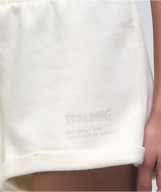Spalding Vanilla shorts de sudadera con dobladillo enrollado