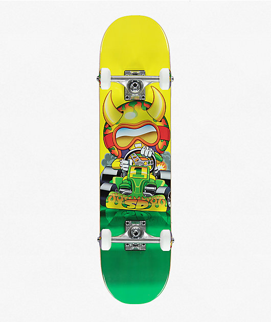Speed Demons Kids Go Kart 7.25" Soft Top Skateboard Complete