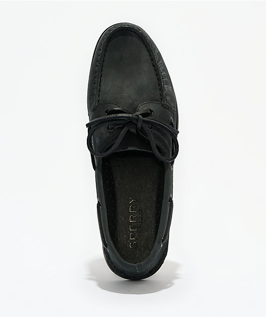 Sperry Authentic Original™ 2-Eye Black Leather Boat Shoes
