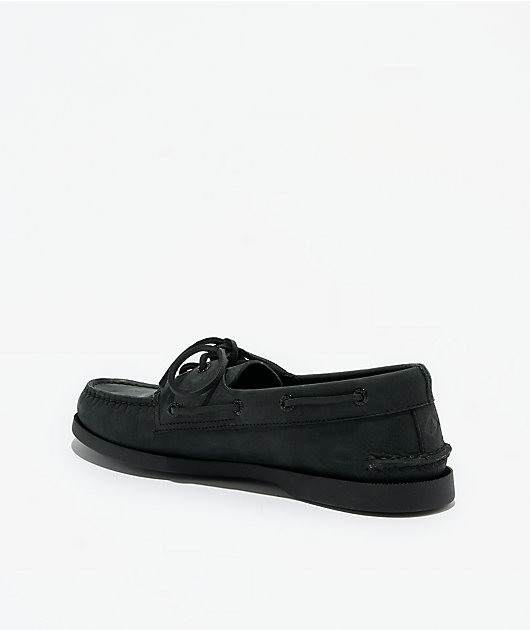Sperry Authentic Original™ 2-Eye Black Leather Boat Shoes