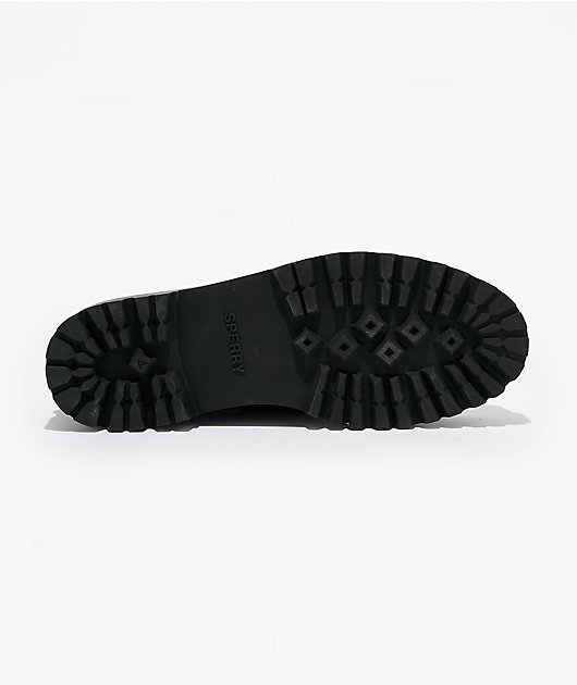 Sperry Kiltie Lug Black Boat Shoes