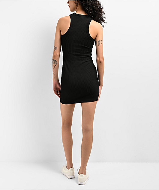 Spicychix Black Ribbed Bodycon Dress | Zumiez