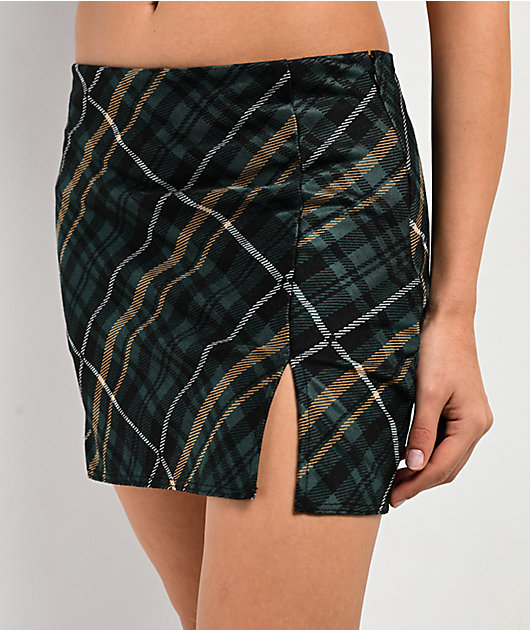 Spicychix Green Plaid Skort