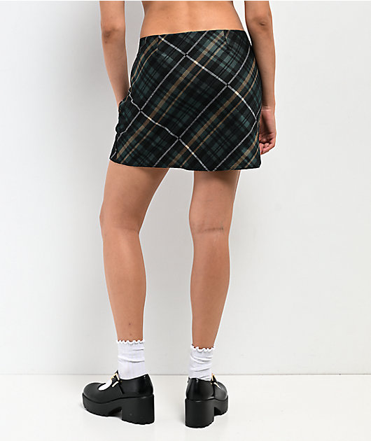 Spicychix Green Plaid Skort
