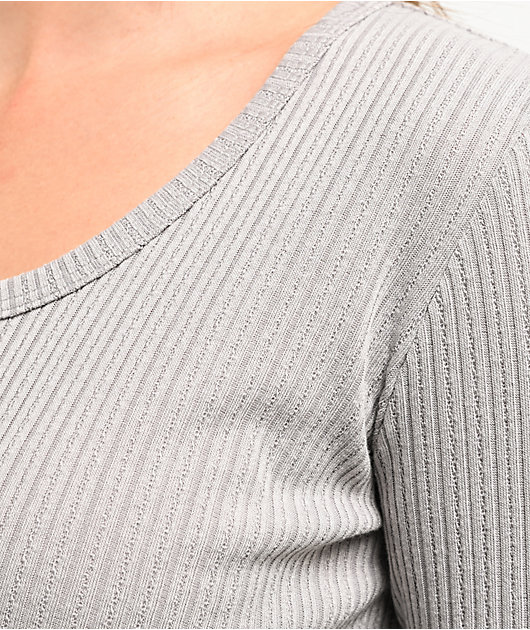 Spicychix Pointelle Grey Sweater