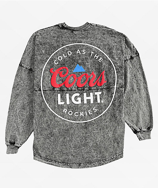 Spirit Jersey x Coors Light Mineral Wash Long Sleeve T-Shirt | Zumiez