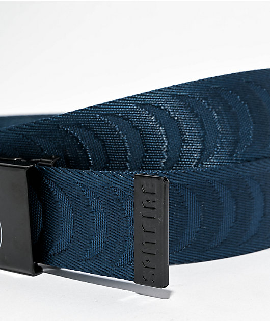 Spitfire Big Head Crescent Blue Web Belt | Zumiez
