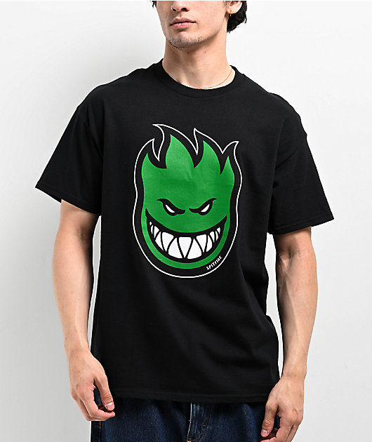 Spitfire Big Head Fill Black T-Shirt | Zumiez