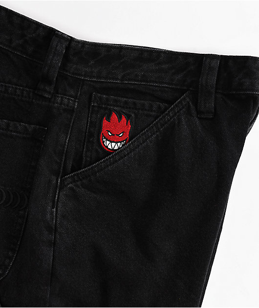 Spitfire Bighead Black Denim Shorts | Zumiez