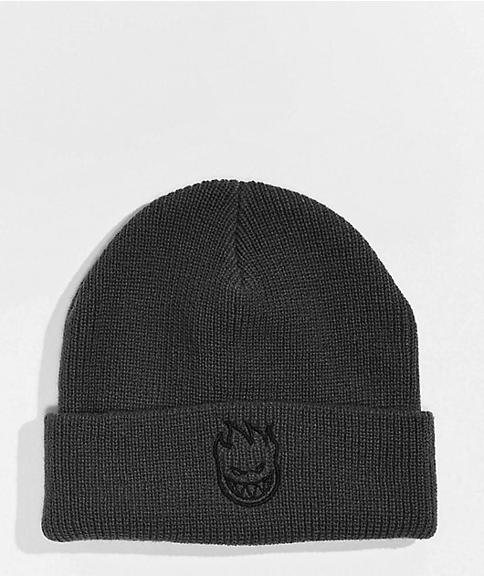 Spitfire Bighead Charcoal & Black Beanie | Zumiez