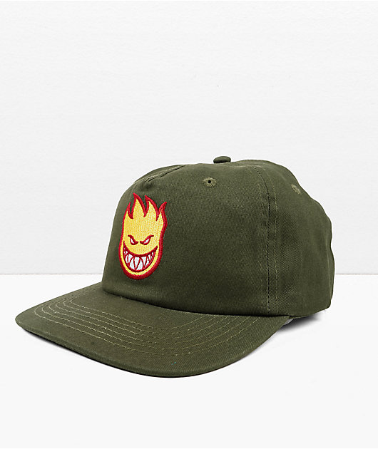 Spitfire Bighead Dark Green Snapback Hat | Zumiez
