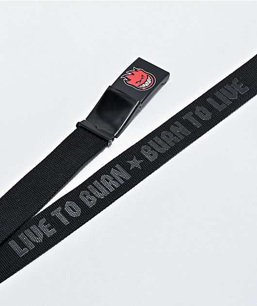 Spitfire Bighead Fill Black & Red Web Belt