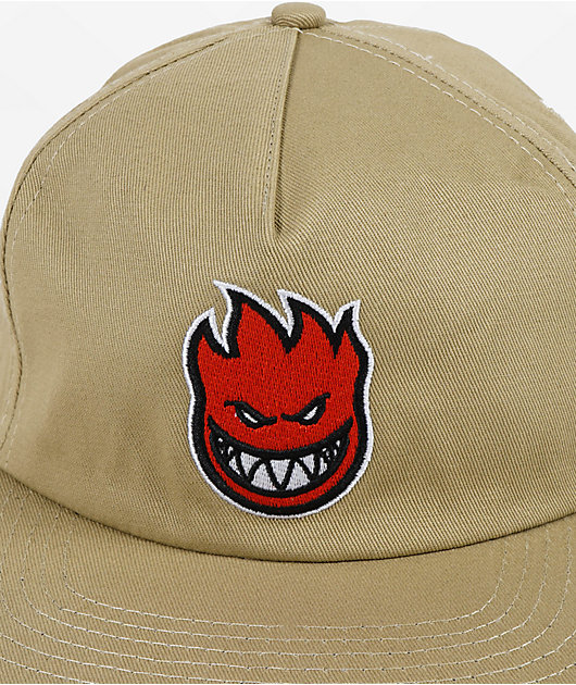 Spitfire Bighead Fill Tan Snapback Hat Zumiez