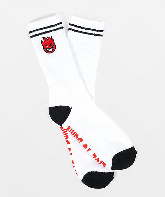 Spitfire Bighead Fill White Crew Socks