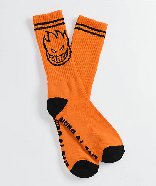 Spitfire Bighead Orange & Black Crew Socks