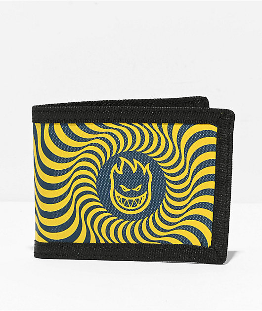Spitfire Bighead Swirl Blue & Yellow Bifold Wallet | Zumiez